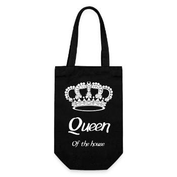 The Queen of the House - Strong and Empowered Design - Gift Bag for Bottles - black - Front