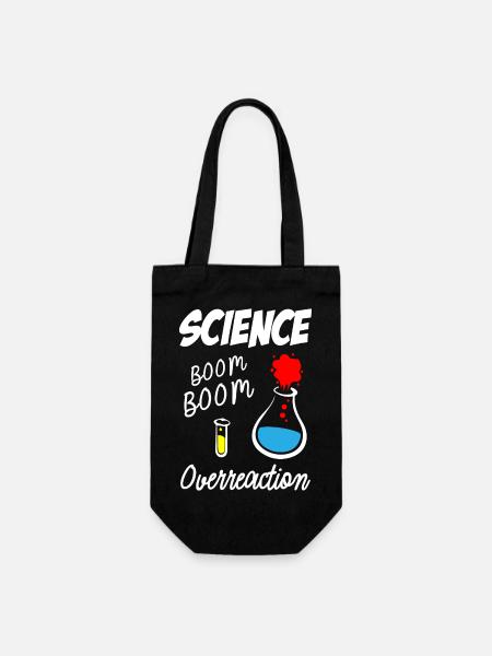 Science Overreaction - Geschenkbeutel für Flaschen - Schwarz