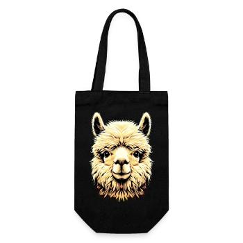 Alpaca - Gift Bag for Bottles - black - Front