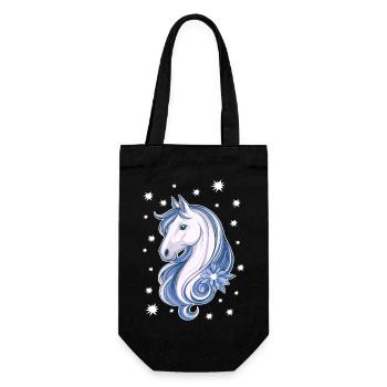 Horse with stars - Gift Bag for Bottles - black - Front