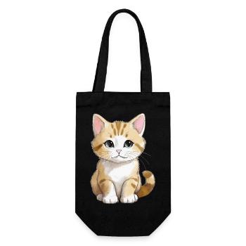 Sitting Cat - Geschenkbeutel für Flaschen - Schwarz - Vorne