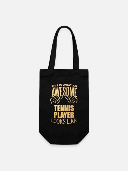 Tennis Tennis Tennis - Geschenkbeutel für Flaschen - Schwarz