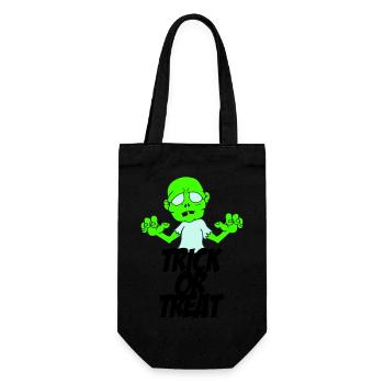zombie trick or treat - Geschenkbeutel für Flaschen - Schwarz - Vorne