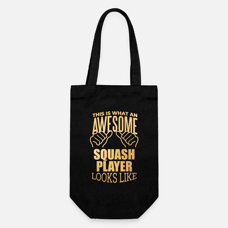 Squash - Gift Bag for Bottles - black