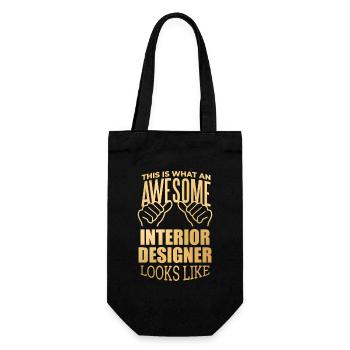 Interior Designer - Gift Bag for Bottles - black - Front