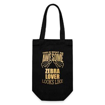Zebra - Geschenkbeutel für Flaschen - Schwarz - Vorne
