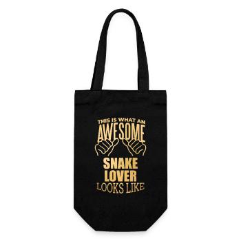 Snake - Gift Bag for Bottles - black - Front