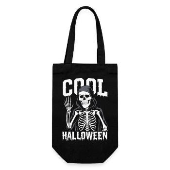 Squelette d’Halloween cool - Sac à bouteille - noir - Devant