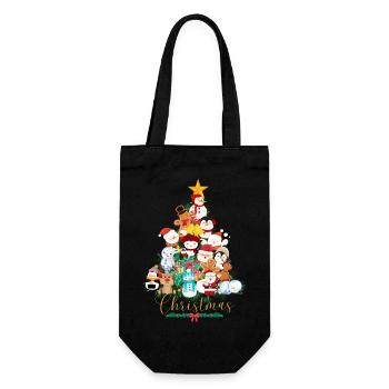 Christmas - Gift Bag for Bottles - black - Front