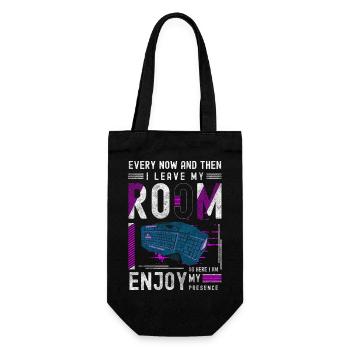 Gamer Computer Mouse and Keyboard Controller - Gift Bag for Bottles - black - Front