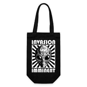 Alien Invasion Punk Artwork - Gift Bag for Bottles - black - Front