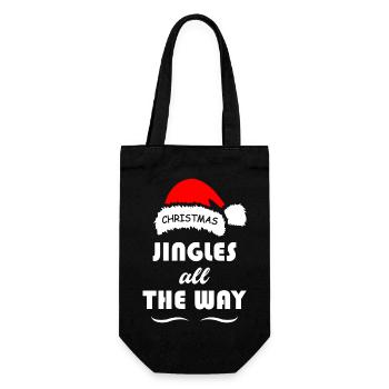 Jingles All The Way Christmas - Gift Bag for Bottles - black - Front