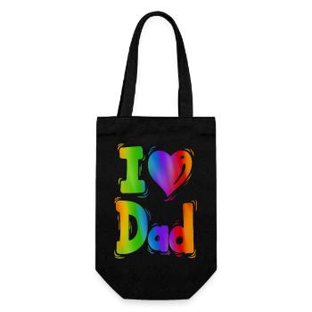 i love you dad dad favorite Best Father pops dad - Gift Bag for Bottles - black - Front