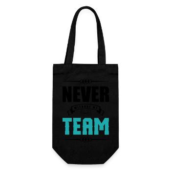 never without my team 2 - Gift Bag for Bottles - black - Front