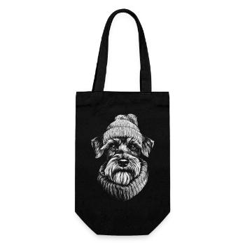 Schnauzer bobble chapeau chien chien - Sac à bouteille - noir - Devant