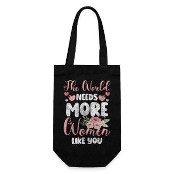 Women Strength Feminism - Gift Bag for Bottles - black - Front