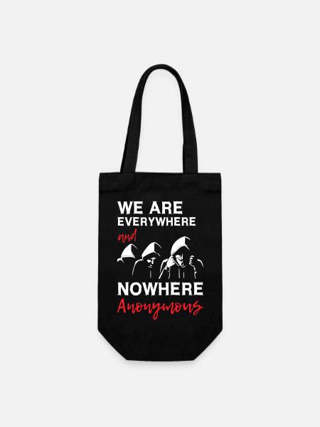 We Are Everywhere and Nowhere Anonymous - Geschenkbeutel für Flaschen - Schwarz