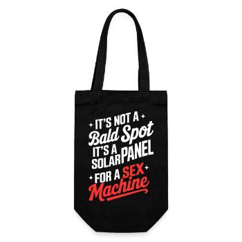 Es ist keine kahle Stelle, die für die Sexmaschine geeignet ist - Geschenkbeutel für Flaschen - Schwarz - Vorne