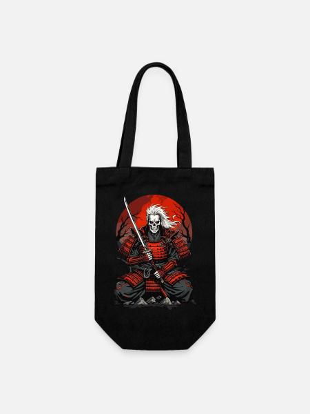 Uralte Samurai - Geschenkbeutel für Flaschen - Schwarz
