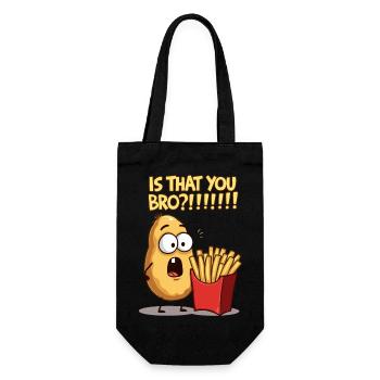 Potato Meet French Fries - Gift Bag for Bottles - black - Front
