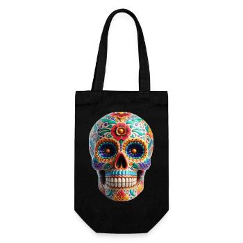 Sugar Skull - Gift Bag for Bottles - black - Front