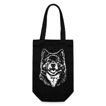 American Akita Portrait Chien Chien - Sac à bouteille - noir - Devant