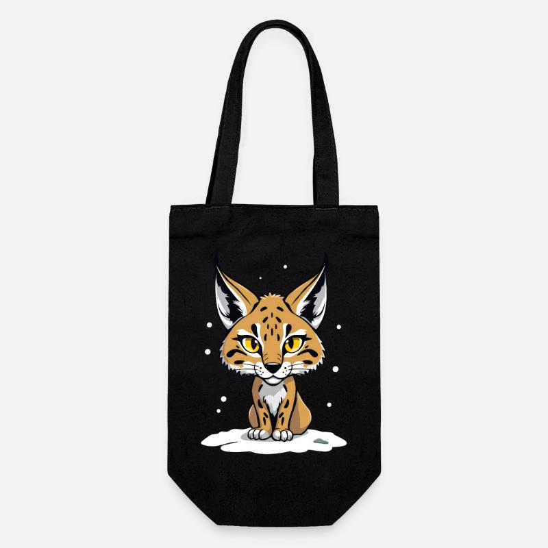 Süßer kleiner Luchs - Geschenkbeutel für Flaschen - Schwarz
