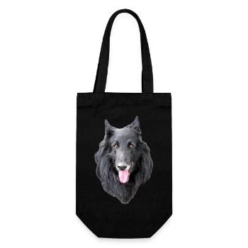 Belgischer Schäferhund Groenendael - Geschenkbeutel für Flaschen - Schwarz - Vorne