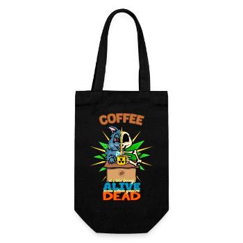 Dessin animé drôle de Schrödinger sur la science du café de chat - Sac à bouteille - noir - Devant