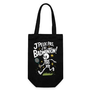 J'peux pas j'ai Badminton - Sac à bouteille - noir - Devant