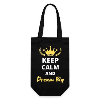 Keep Calm and Dream Big - Sac à bouteille - noir - Devant