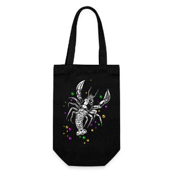Mardi Gras lobster lobster with beads - Gift Bag for Bottles - black - Front