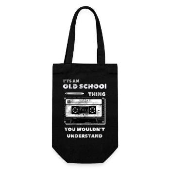 Old-School-Vibes - Geschenkbeutel für Flaschen - Schwarz - Vorne