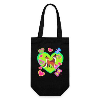 Fox Foxes Retro Kids Woodland Animals - Gift Bag for Bottles - black - Front