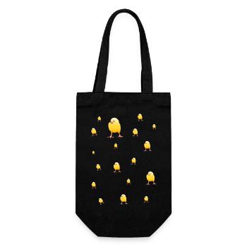 Chick Alarm - Gift Bag for Bottles - black - Front