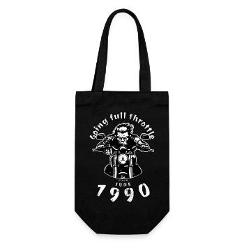 35. Geburtstag Going full throttle since 06/1990 - Gift Bag for Bottles - black - Front