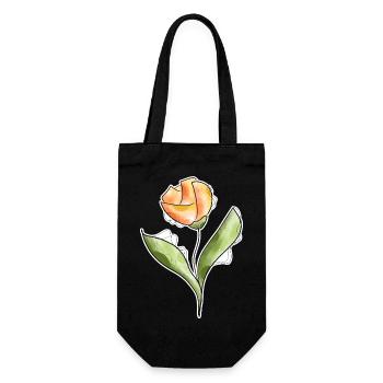 Tulpe - Geschenkbeutel für Flaschen - Schwarz - Vorne