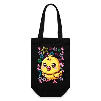 80s 90s Chick Kids Child - Gift Bag for Bottles - black - Front