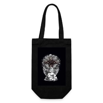 Angel Cross Crosses Crucifix Spirituel - Gift Bag for Bottles - black - Front