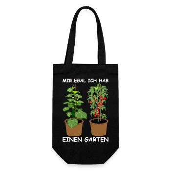 Je m’en fiche, j’ai un jardin - Sac à bouteille - noir - Devant