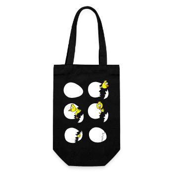 The chick - Gift Bag for Bottles - black - Front