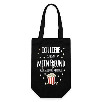 Liebe mein Freund Serien - Geschenkbeutel für Flaschen - Schwarz - Vorne