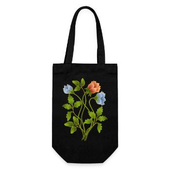 Fleur - Sac à bouteille - noir - Devant