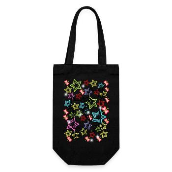 Vintage Katze Retro Katzen Kinder 60er - Geschenkbeutel für Flaschen - Schwarz - Vorne