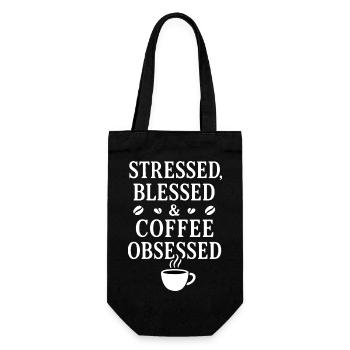 Obsédé par le café - Sac à bouteille - noir - Devant