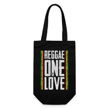 Reggae Love Design with Banner - Gift Bag for Bottles - black - Front