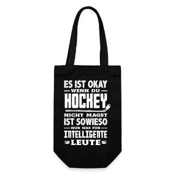 Funny Hockey Hockey Player Gift - Gift Bag for Bottles - black - Front