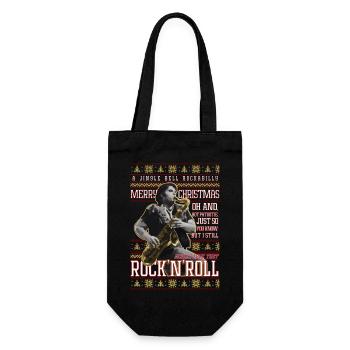 Eddie Rockabilly Sax Sweat Vilain de Noël - Sac à bouteille - noir - Devant