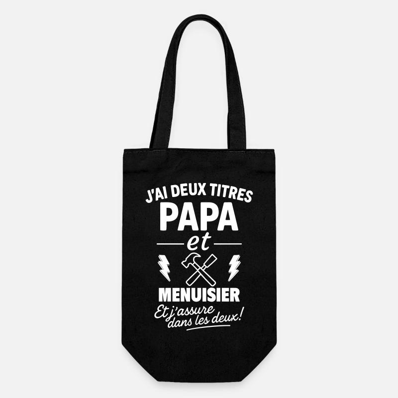 Papa Carpenter Vatertagsgeschenk - Geschenkbeutel für Flaschen - Schwarz