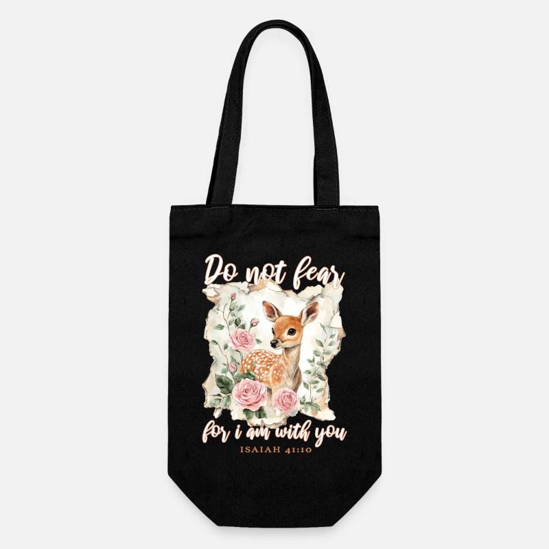 Deer Bible Verse Christian - Gift Bag for Bottles - black